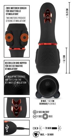 Мастурбатор для головки полового члена Glans Masturbator with 2 Motors